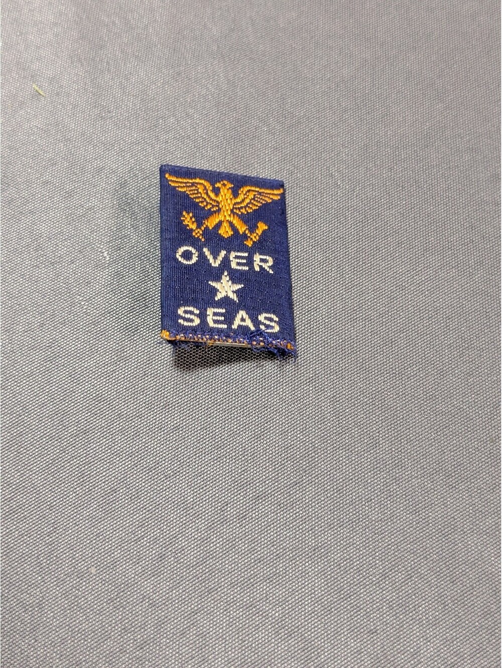 Vintage Over Seas Military Pin with Eagle Emblem